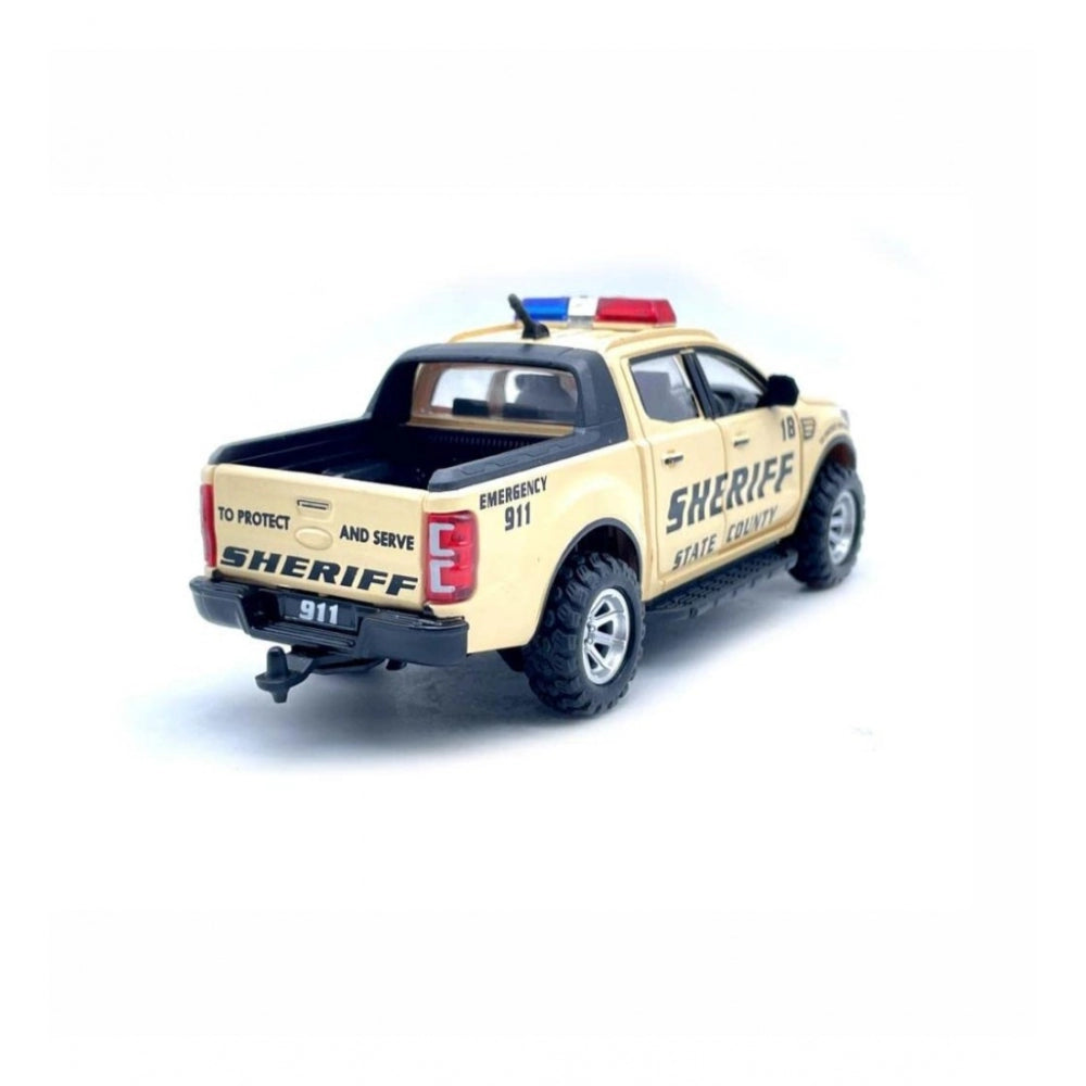 Amfyn Plastic Police Pull Back Toys For Kids Emargency Car (Assorted)