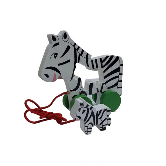 Fashion Multicolor Pull Along Toy For Babies  Toddlers Zebra (Multicolor)