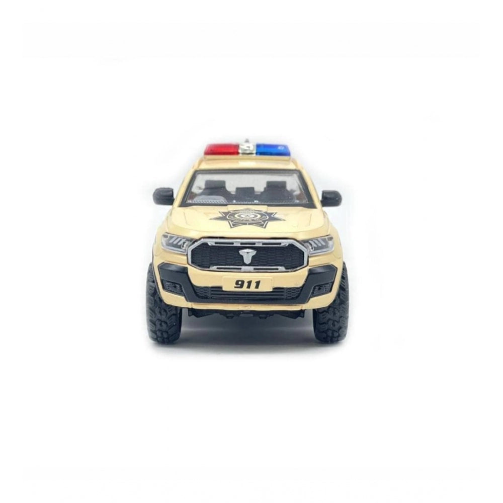 Amfyn Plastic Police Pull Back Toys For Kids Emargency Car (Assorted)