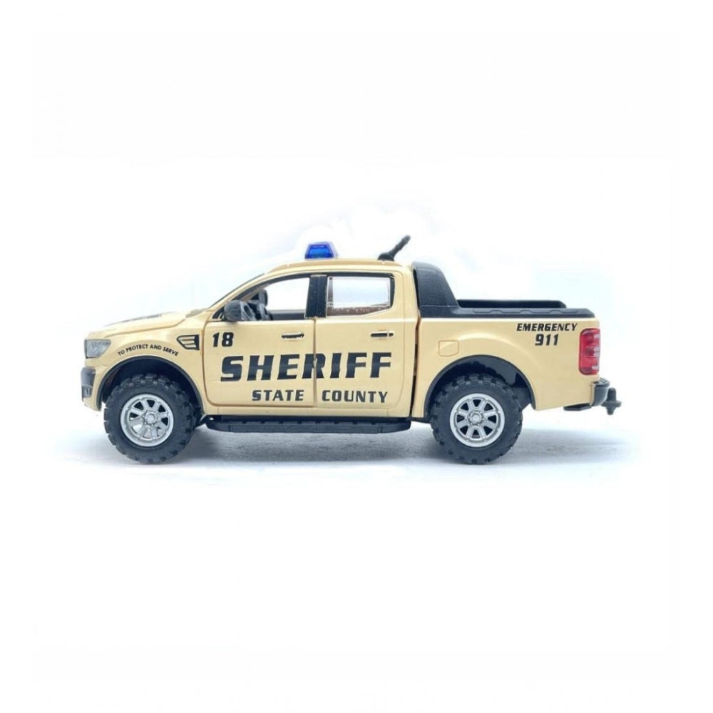 Amfyn Plastic Police Pull Back Toys For Kids Emargency Car (Assorted)