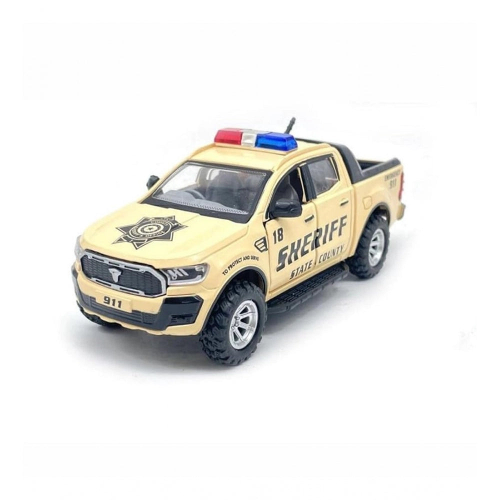 Amfyn Plastic Police Pull Back Toys For Kids Emargency Car (Assorted)