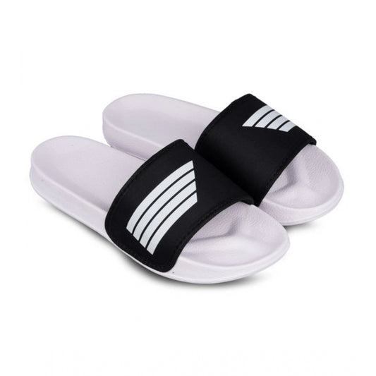 Fashion Men's Rubber Comfortable Flip-Flops and Slippers (Black)