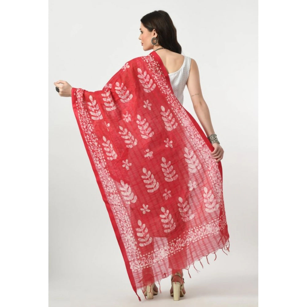 Amfyn Women's Cotton Printed Dupatta (Rani, Length: Free Size)