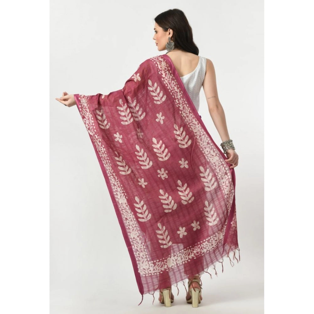 Amfyn Women's Cotton Printed Dupatta (Levender, Length: Free Size)