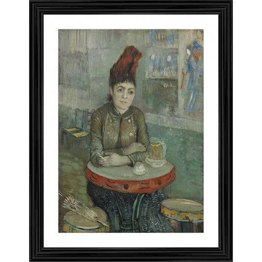 Amfyn Agostina Segatori in Le Tambourin 1887 Painting With Wood Photo Frame (Multicolor)