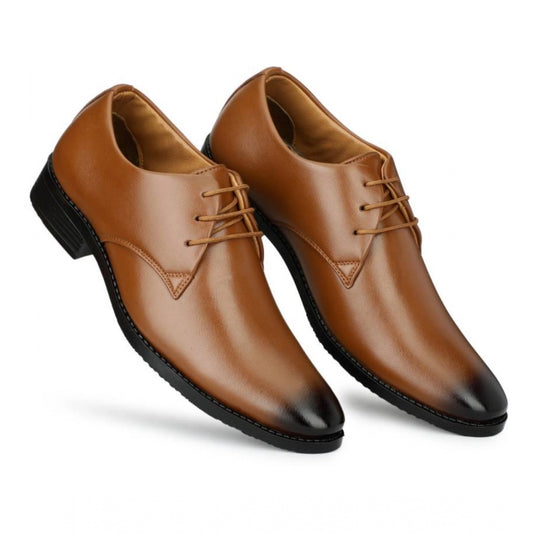 Fashion Men's Faux Leather Formal Shoes (Tan)