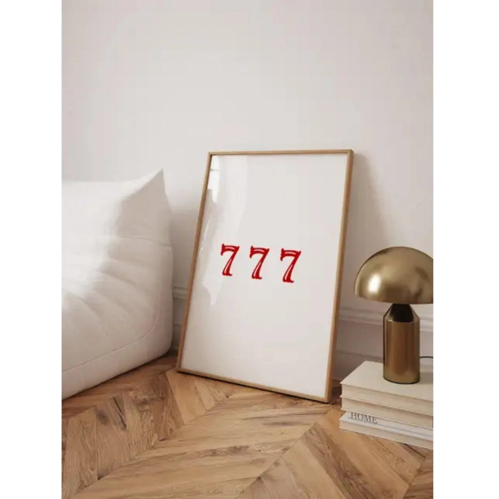 Amfyn 777 Angel Number Minimalist Wall Frame (Brown )