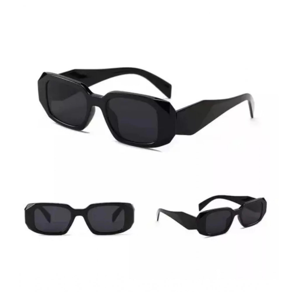 Amfyn Pack Of 2 Classic Unisex UV400 Protection Sunglasses (Black)