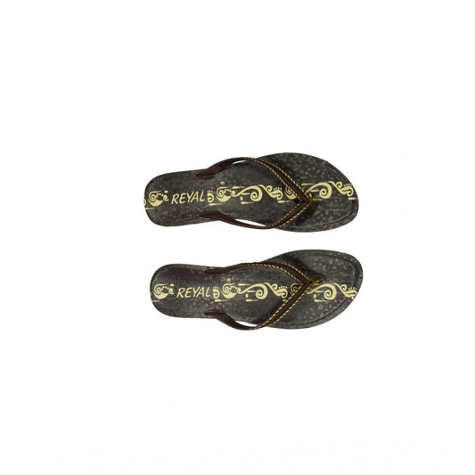 Amfyn Women's Polyurethane Printed Slip-on Slipper (Brown)