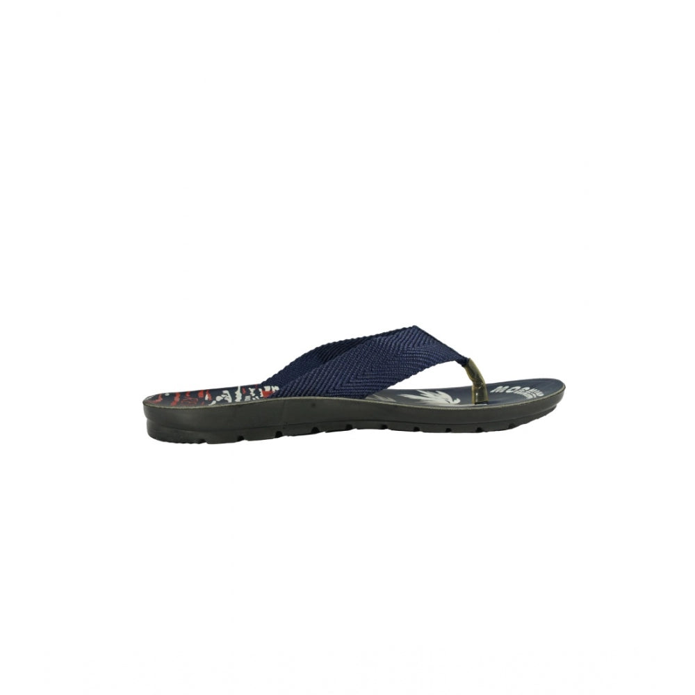 Amfyn Men's Polyurethane Printed Slip-on Slipper (Blue)