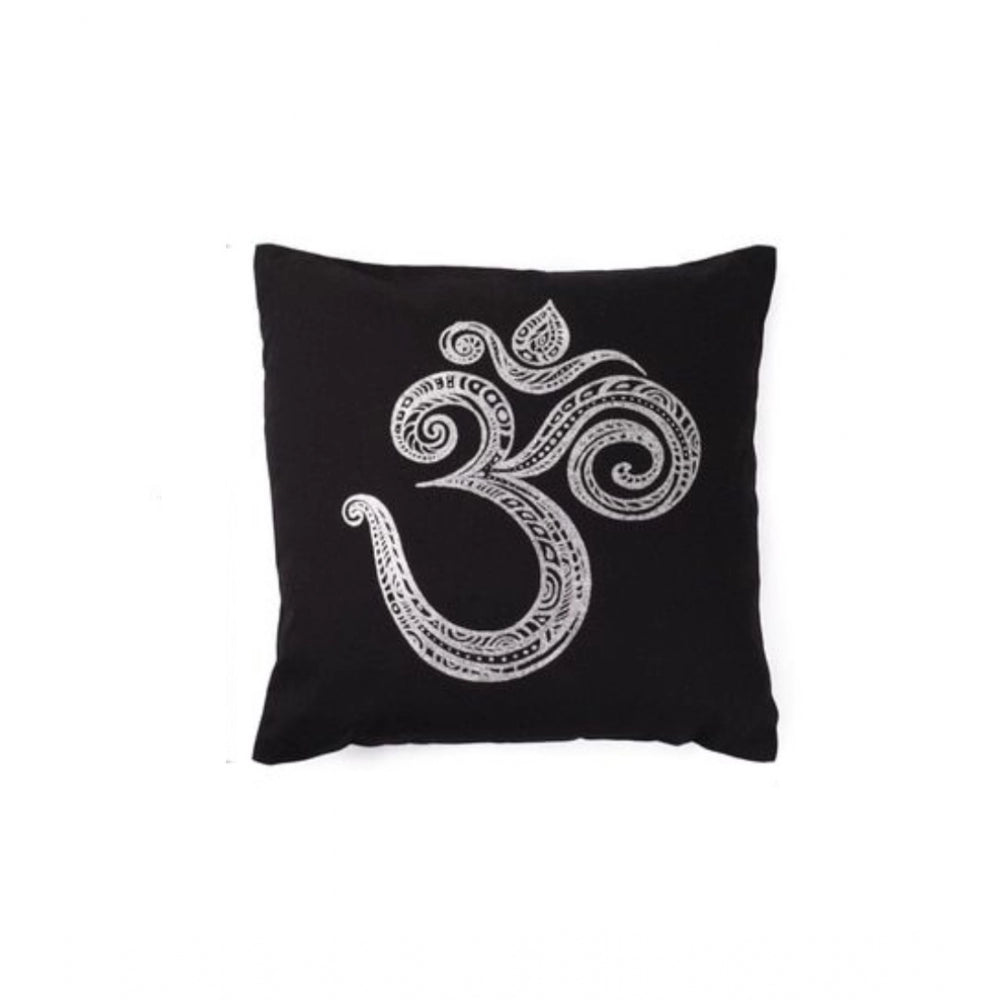 Amfyn Pack Of_2 Cotton Printed Cushion Cover Sets (Black, Size: 16x16 In)