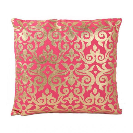 Amfyn Pack Of_2 Cotton Printed Cushion Cover Sets (Red, Size: 16x16 In)