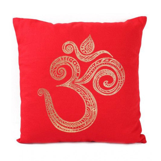 Amfyn Pack Of_2 Cotton Printed Cushion Cover Sets (Red, Size: 16x16 In)