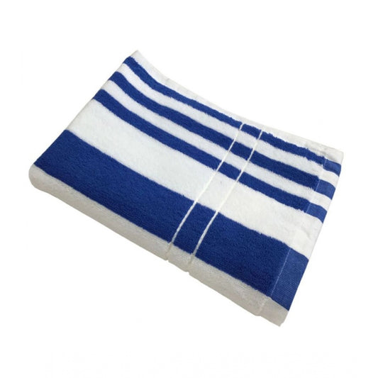 Amfyn Cotton Striped Bath Towels (Blue &amp; White, Size: 30x59 In)