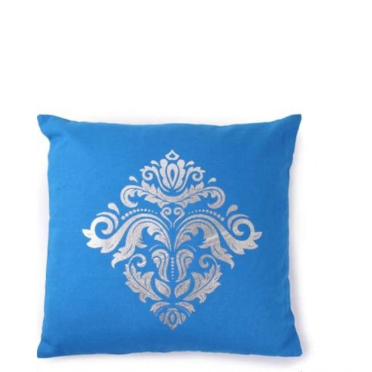 Amfyn Pack Of_2 Cotton Printed Cushion Cover Sets (Blue, Size: 16x16 In)