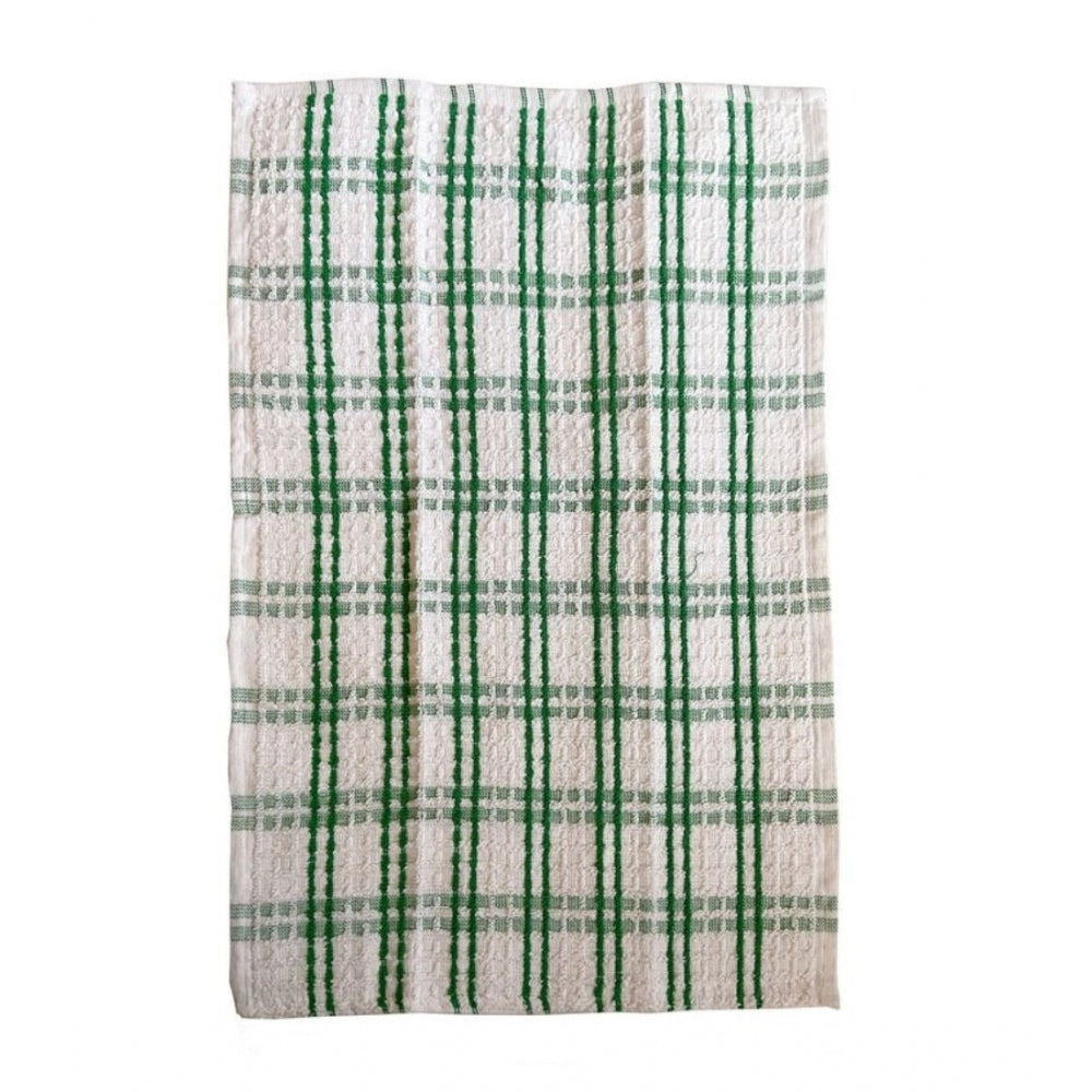 Amfyn Pack Of_6 Cotton Checkered Kitchen Towel Sets (Green)