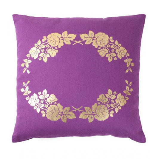 Amfyn Pack Of_2 Cotton Printed Cushion Cover Sets (Purple, Size: 16x16 In)