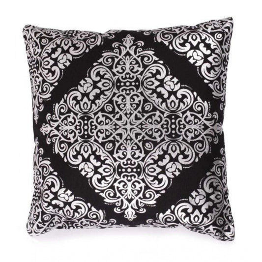 Amfyn Pack Of_2 Cotton Printed Cushion Cover Sets (Black, Size: 16x16 In)