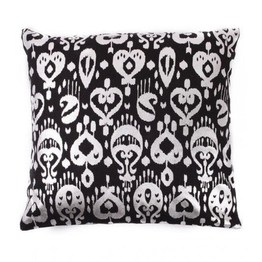 Amfyn Pack Of_2 Cotton Printed Cushion Cover Sets (Black, Size: 16x16 In)