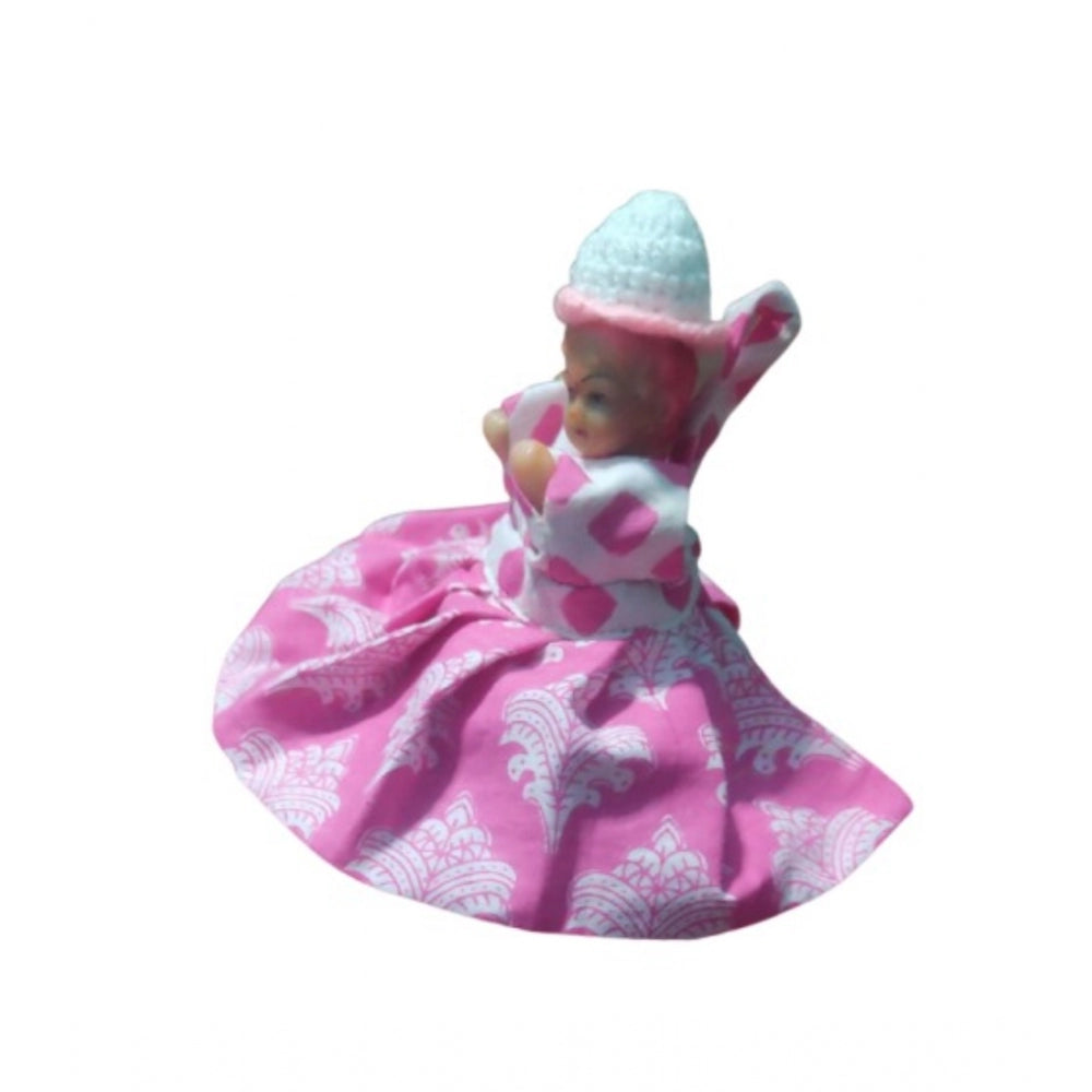 Amfyn Laddu Gopal Cottn Dress Size: 0 To 6 (Pink)