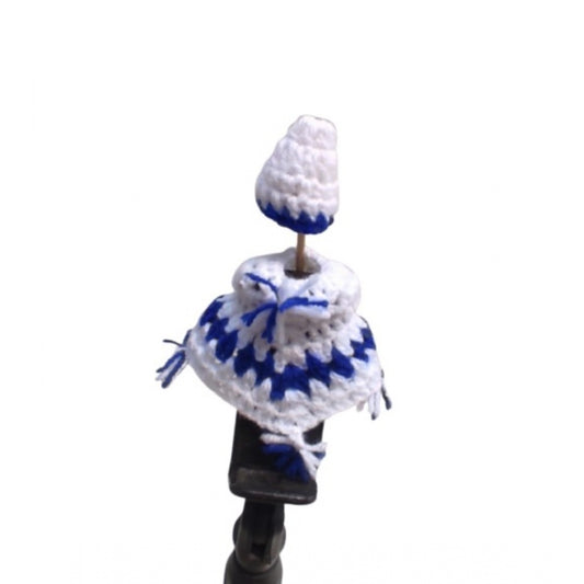 Amfyn Laddu Gopal Tharad Dress Size: 0 To 6 (White-Blue)