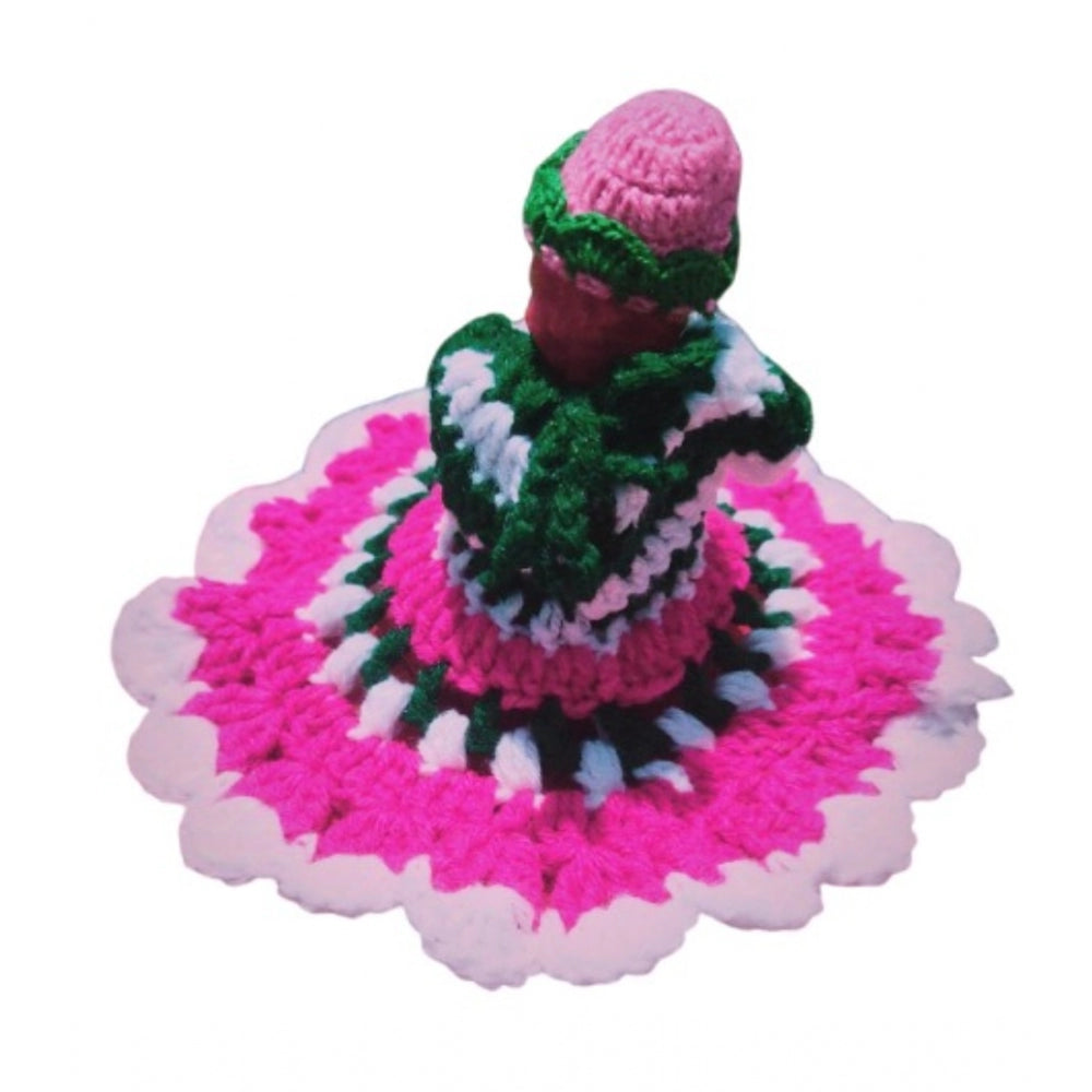 Amfyn Laddu Gopal Tharad Dress Size: 0 To 6 (Pink-Green)