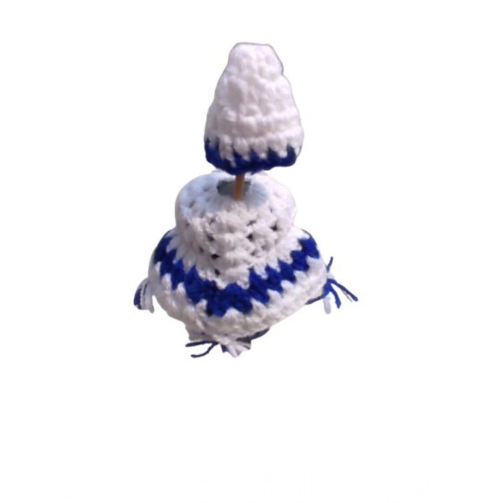 Amfyn Laddu Gopal Tharad Dress Size: 0 To 6 (White-Blue)