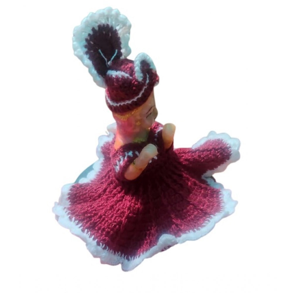 Amfyn Laddu Gopal Tharad Dress Size: 0 To 6 (Maroon)