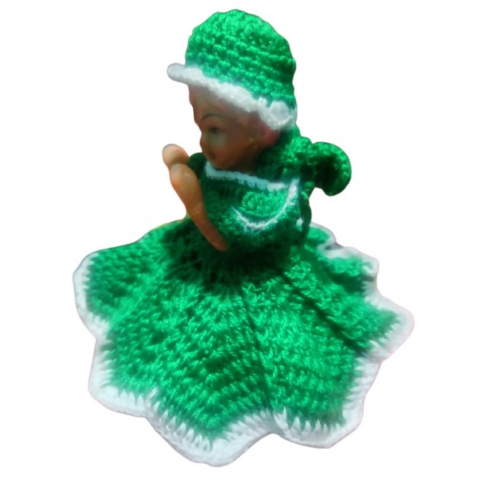 Amfyn Laddu Gopal Tharad Dress Size: 0 To 6 (Green)