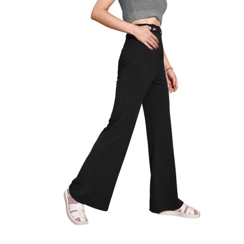 Amfyn Women's Polyester Cow Pattern Pant (Black)