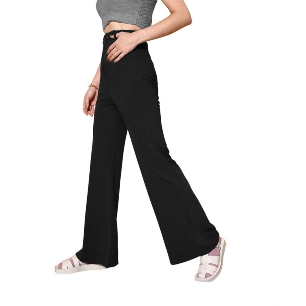 Amfyn Women's Polyester Cow Pattern Pant (Black)