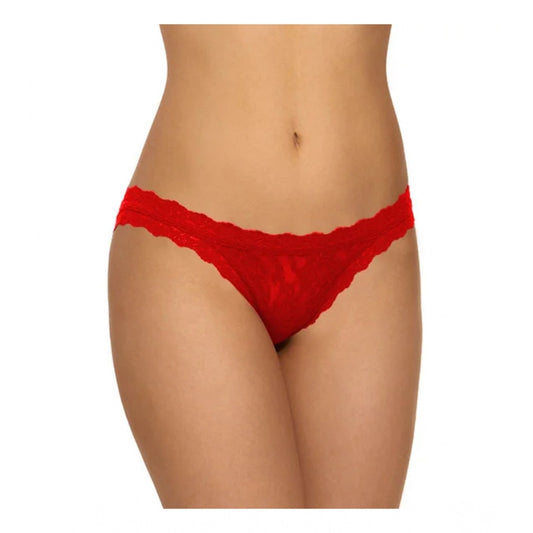 Amfyn Women's Pack Of_2  Nylon Spandex Self Design Brief Panty (Red, Free Size: Fit to S, M, L)