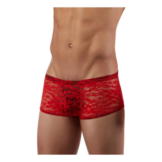 Amfyn Men's Nylon Spandex Solid Boxer Underwear (Red, Free Size: Fit to S, M, L)