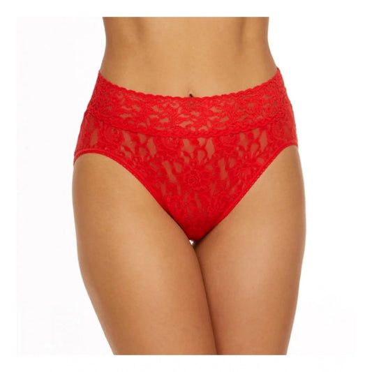 Amfyn Women's Pack Of_2  Nylon Spandex Self Design Brief Panty (Red, Free Size: Fit to S, M, L)