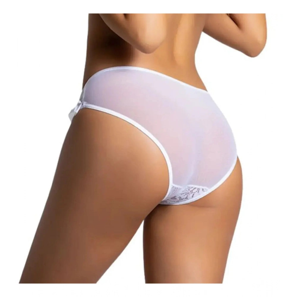 Amfyn Women's Pack Of_2  Nylon Spandex Self Design Hipster Panty (White, Free Size: Fit to S, M, L)