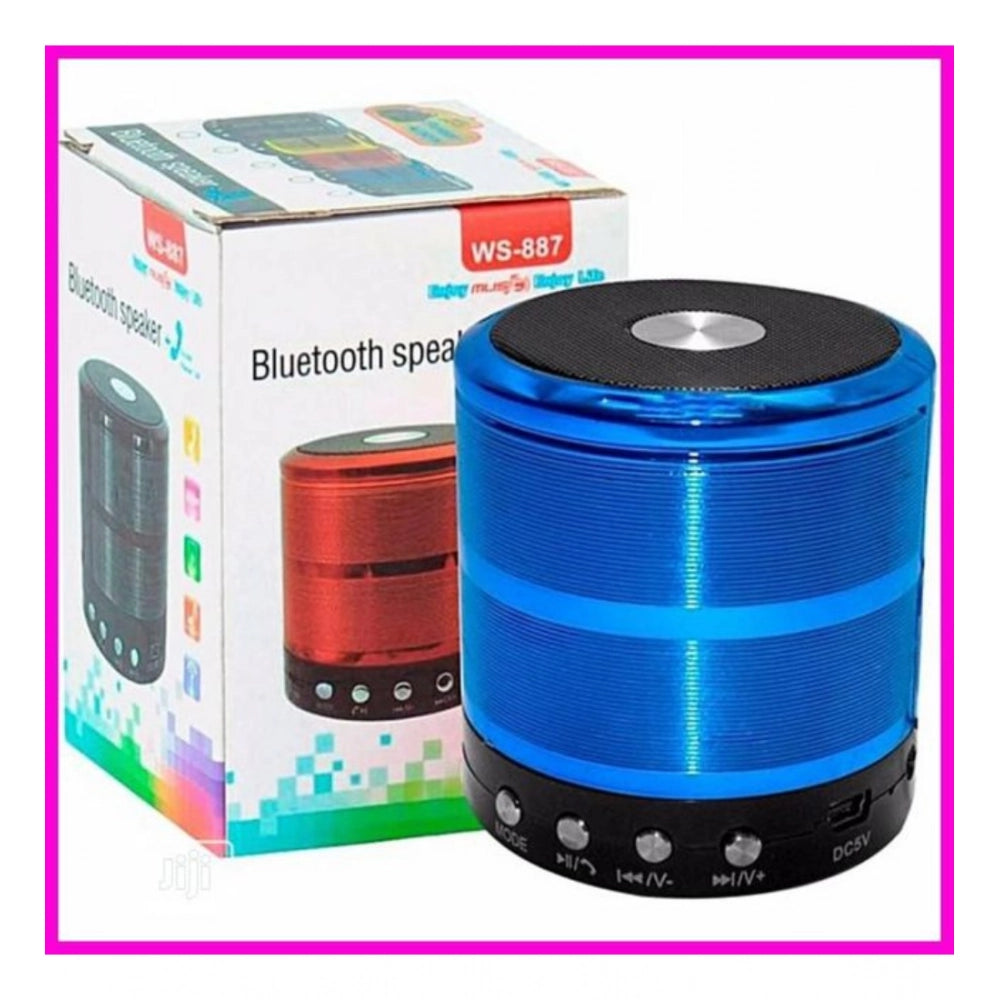 Amfyn Plastic Rubber Wireless WS887 Bluetooth Speaker (Blue)