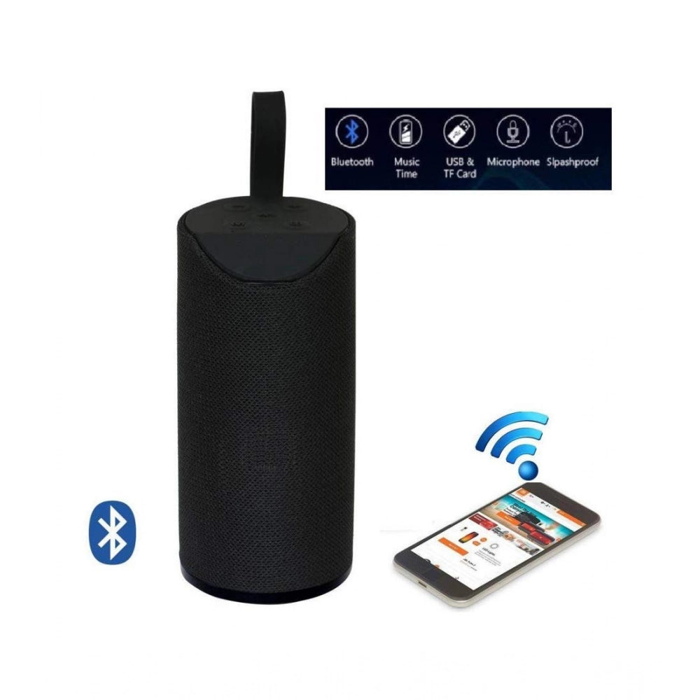 Amfyn Plastic Rubber Wireless TG113 Bluetooth Speaker (Black)