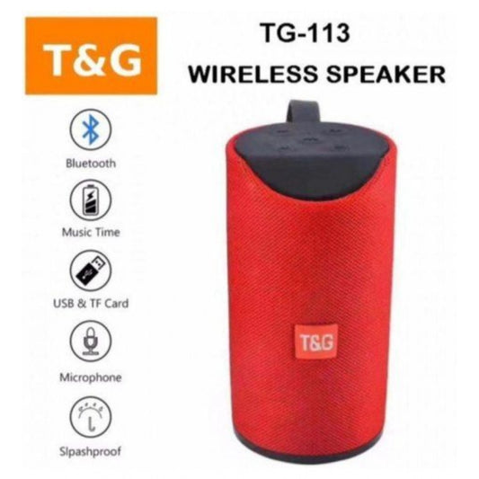 Amfyn Plastic Rubber Wireless TG113 Bluetooth Speaker (Red)