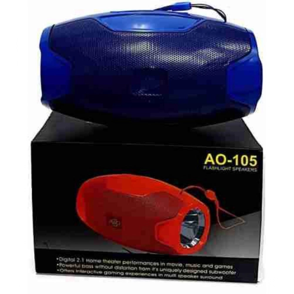 Amfyn Plastic Rubber Wireless AO105 Bluetooth Speaker (Blue)