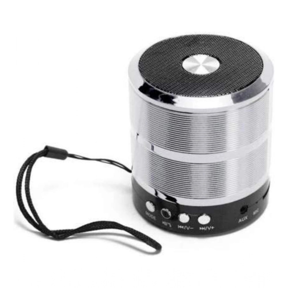 Amfyn Plastic Rubber Wireless WS887 Bluetooth Speaker (Silver)