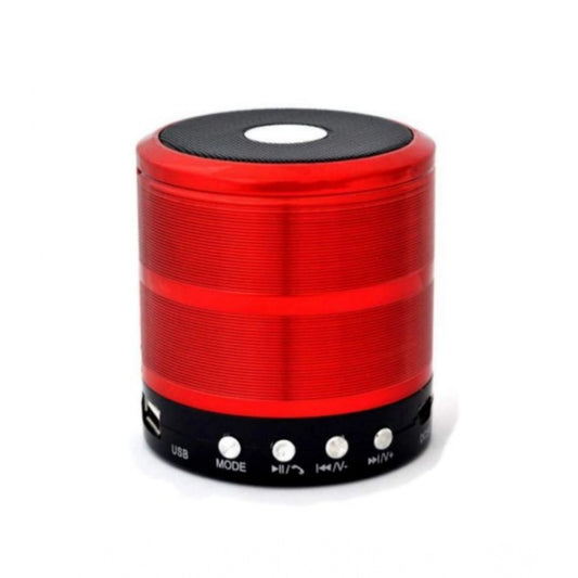 Amfyn Plastic Rubber Wireless WS887 Bluetooth Speaker (Red)