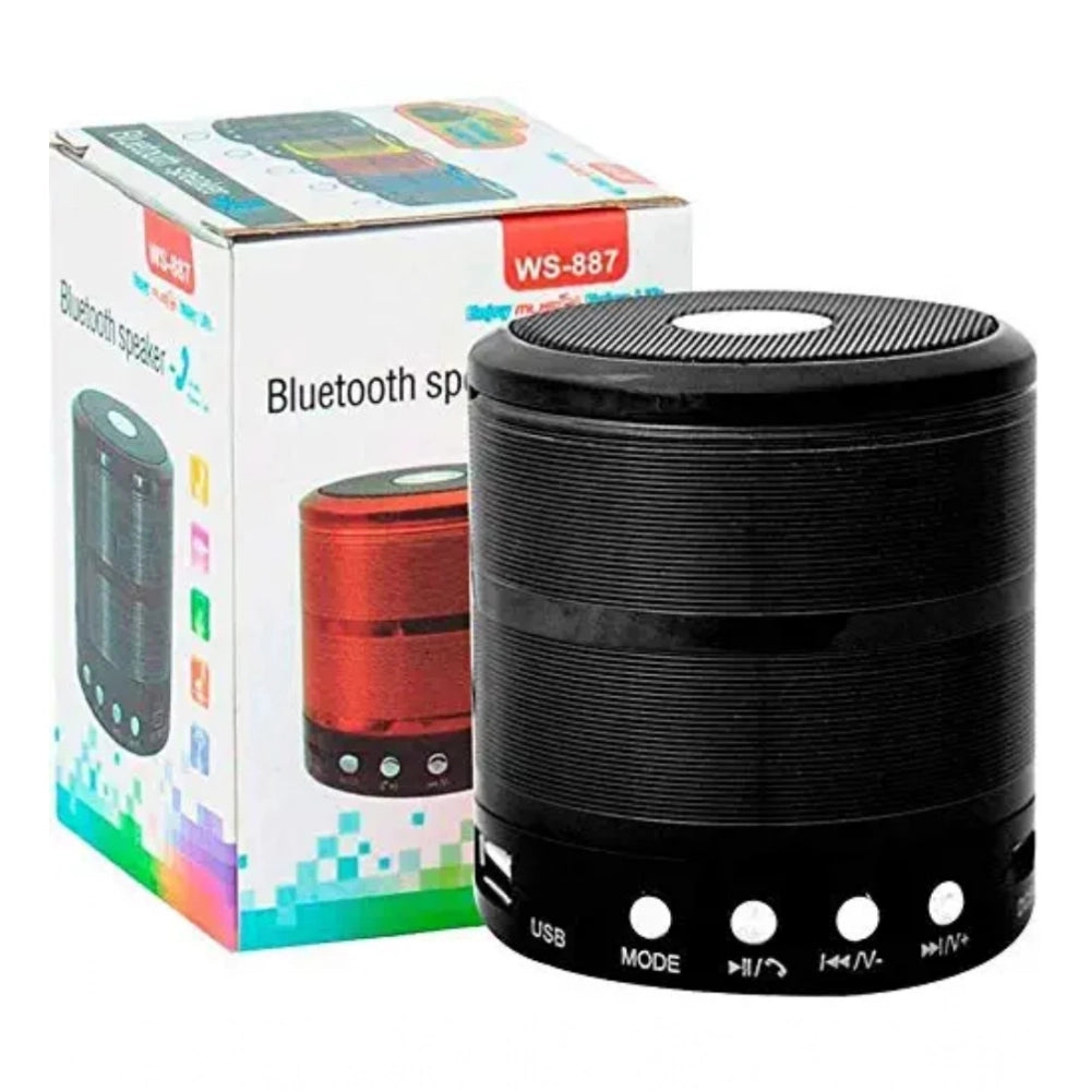 Amfyn Plastic Rubber Wireless WS887 Bluetooth Speaker (Black)