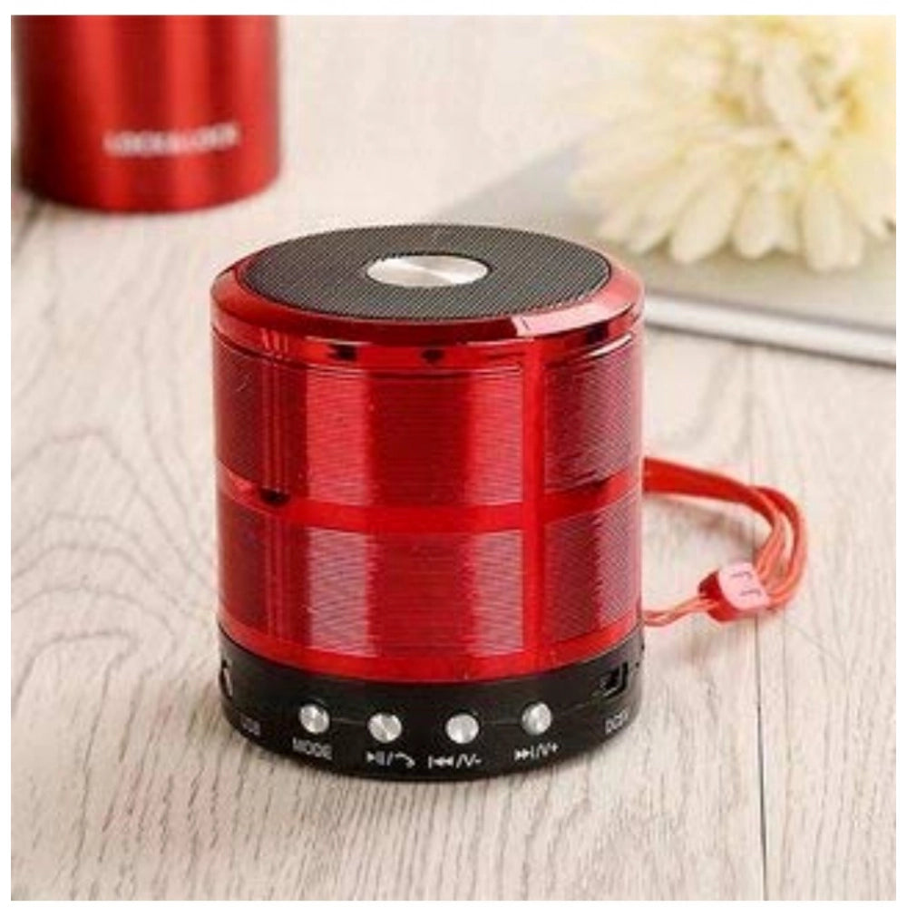 Amfyn Plastic Rubber Wireless WS887 Bluetooth Speaker (Red)